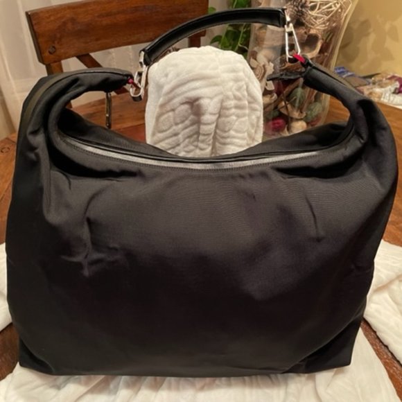 GUCCI AUTHENTIC EUC XL HOBO NYLON WITH LEATHER TRIM BAG - Picture 2 of 14